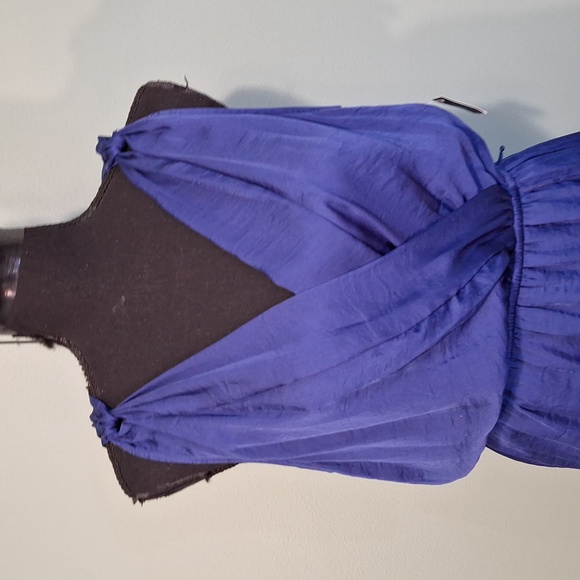 Nwt Bisou Bisou Blue Flowy Summer Dress Size 8 - Picture 2 of 6